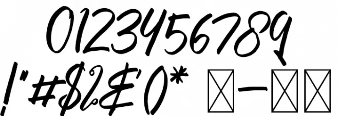 Returned Font OTHER CHARS