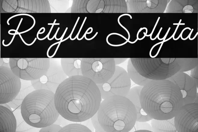 Retylle Solyta Font examples