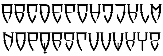 Reubalach Schriftart Kleinbuchstaben