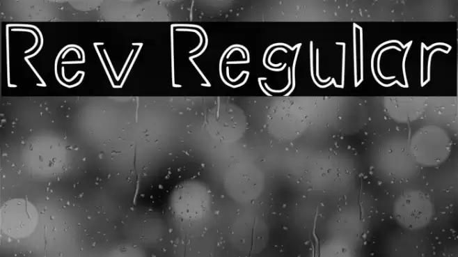 Rev Regular Font examples