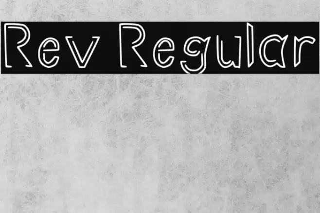 Rev Regular Font examples