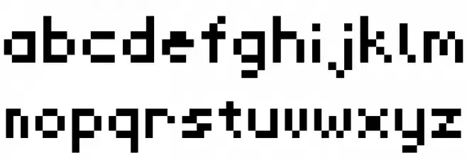 RevMiniPixel Regular Schriftart Kleinbuchstaben