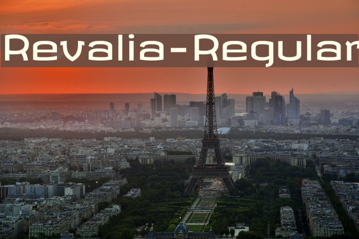 Revalia-Regular Font examples