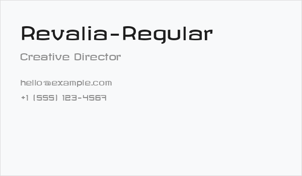 Revalia-Regular Business Card