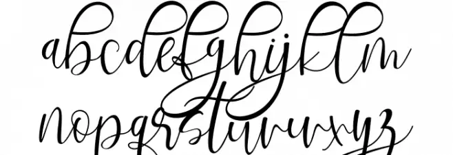 Revalisha Schriftart Kleinbuchstaben