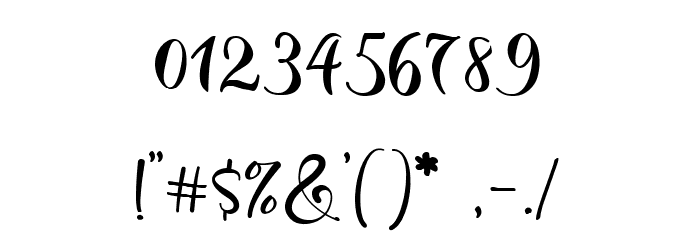 Revania Regular Font OTHER CHARS
