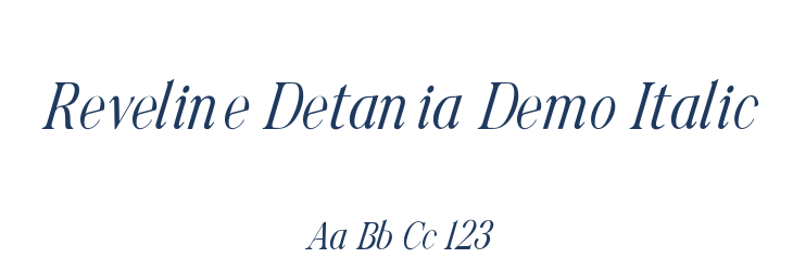 Reveline Detania Demo Italic Font Preview