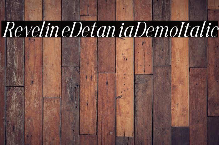 Reveline Detania Demo Italic Example 3