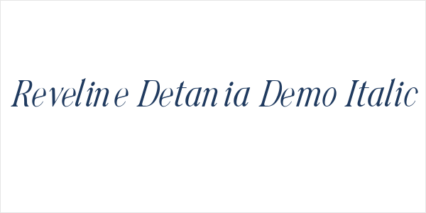 Reveline Detania Demo Italic Logo