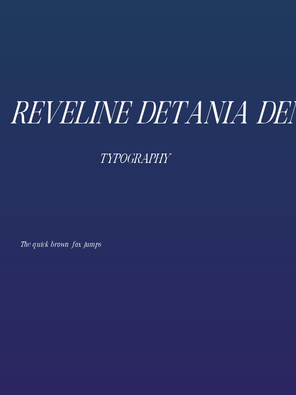 Reveline Detania Demo Italic Poster