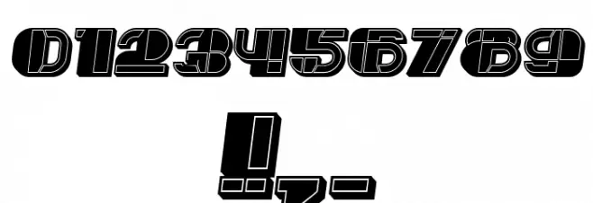 Reverse Filled Italic Font OTHER CHARS