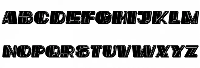 Reverse Filled Italic Fonte MAIÚSCULAS