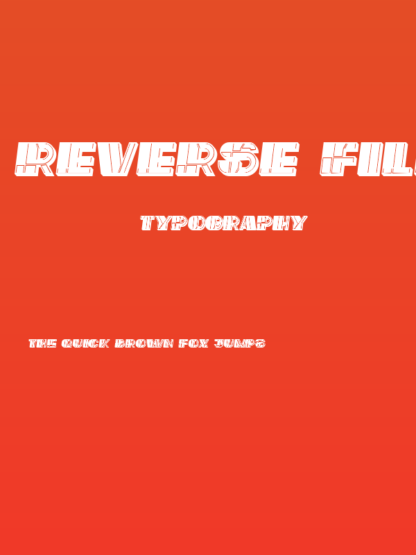 Reverse Filled Italic Poster