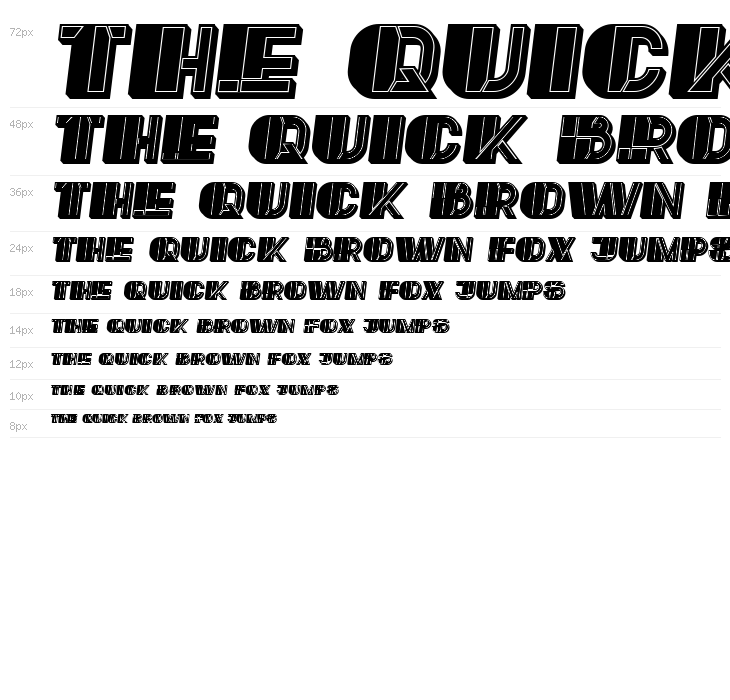 Reverse Filled Italic Waterfall