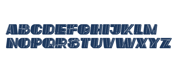 Reverse Filled Italic Lowercase