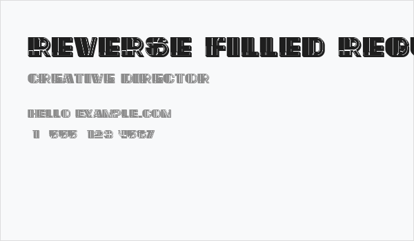 Reverse Filled Regular Business Card