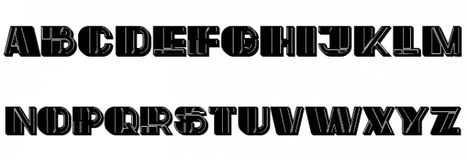 Reverse Filled Regular 字体 小写