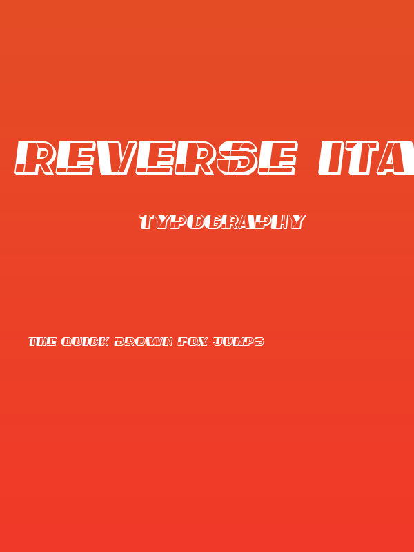 Reverse Italic Poster