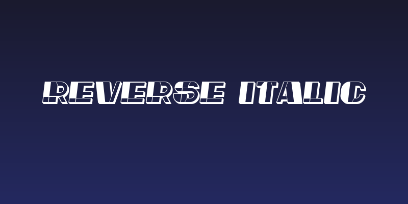 Reverse Italic Social Header