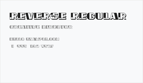 Reverse Regular Business Card