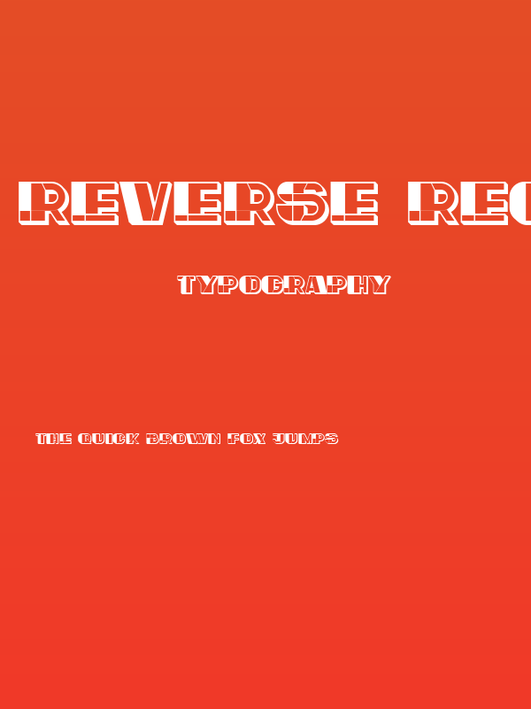 Reverse Regular Poster