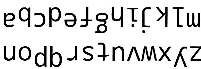 Reverse Romance Font LOWERCASE