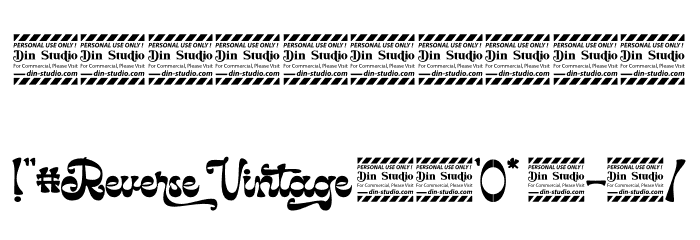 Reverse Vintage Personal use Font OTHER CHARS