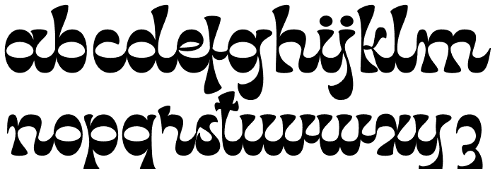 Reverse Vintage Personal use Font LOWERCASE