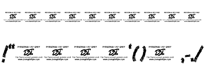 Reverse Font OTHER CHARS