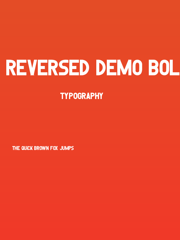 Reversed Demo Bold Poster
