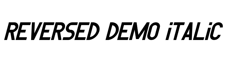 Reversed Demo Italic  les polices de caractères gratuit tlcharger