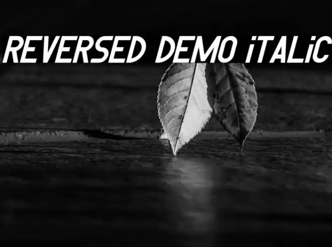 Reversed Demo Italic Font examples