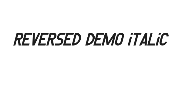 Reversed Demo Italic Logo