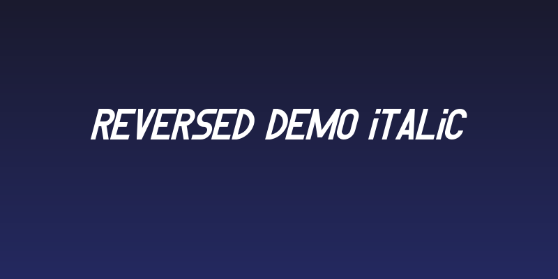 Reversed Demo Italic Social Header