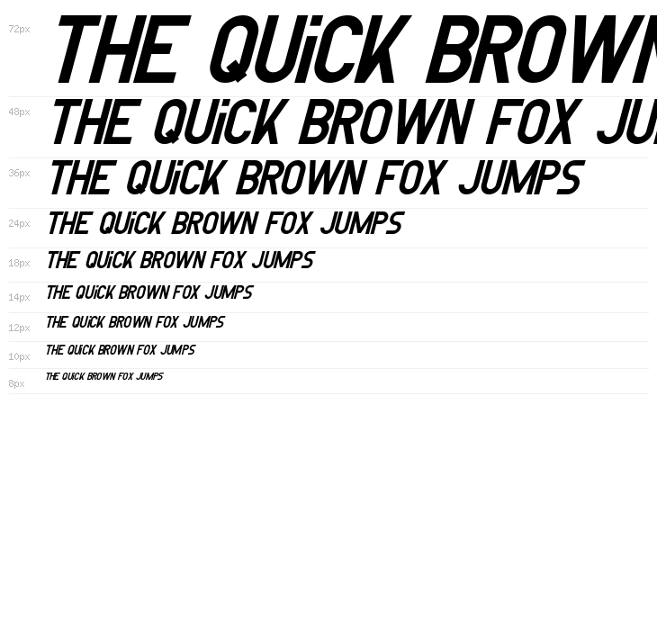 Reversed Demo Italic Waterfall