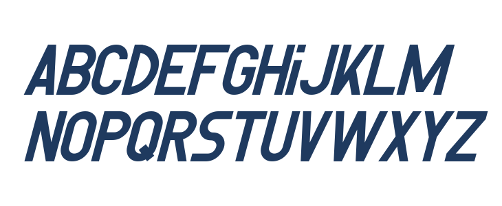 Reversed Demo Italic Lowercase