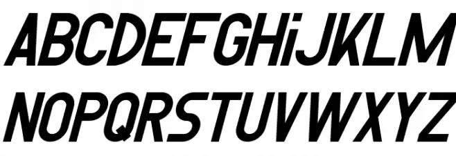 Reversed Demo Italic Font LOWERCASE