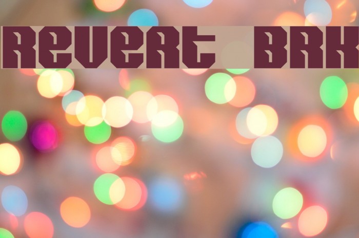 Revert BRK Font examples