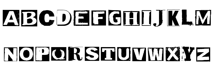 Revista Schriftart Kleinbuchstaben
