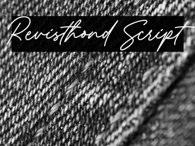 Revisthond Script Schriftart examples