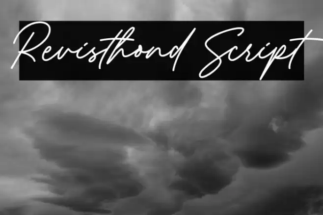 Revisthond Script Schriftart examples