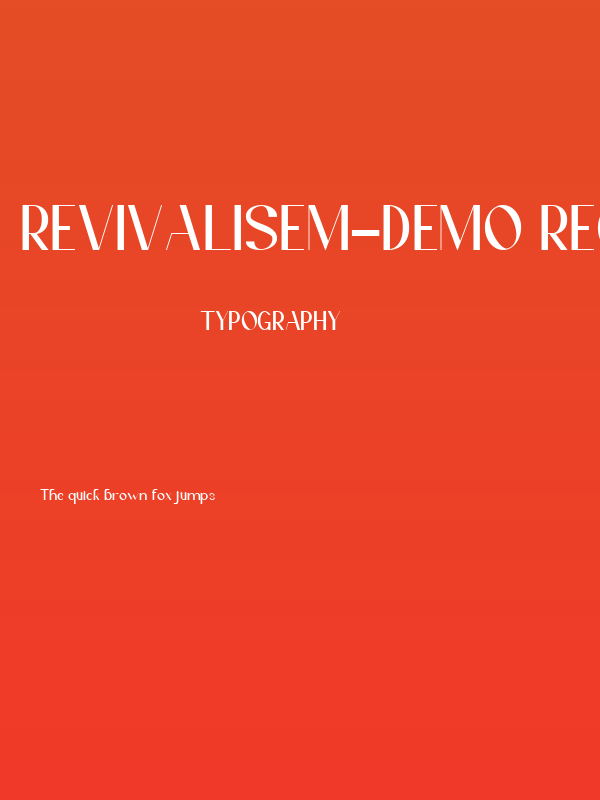 Revivalisem-demo Regular Poster