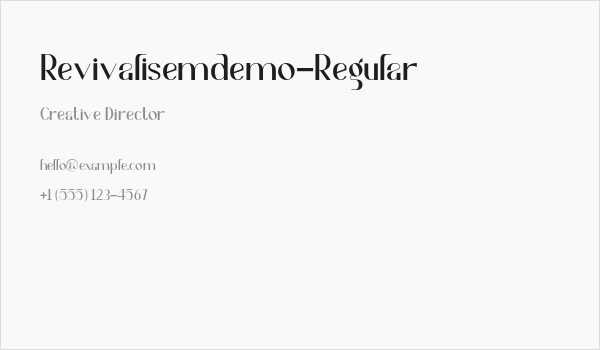 Revivalisemdemo-Regular Business Card