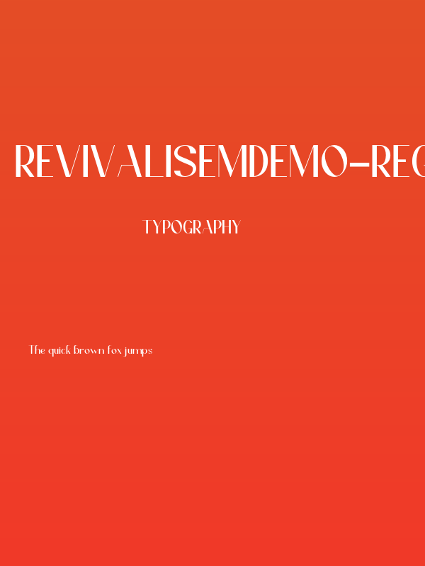 Revivalisemdemo-Regular Poster