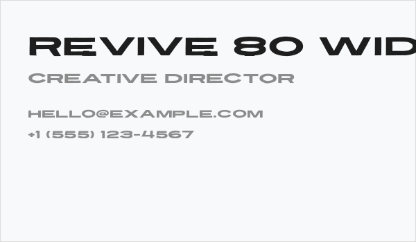 Revive 80 Wide Business Card