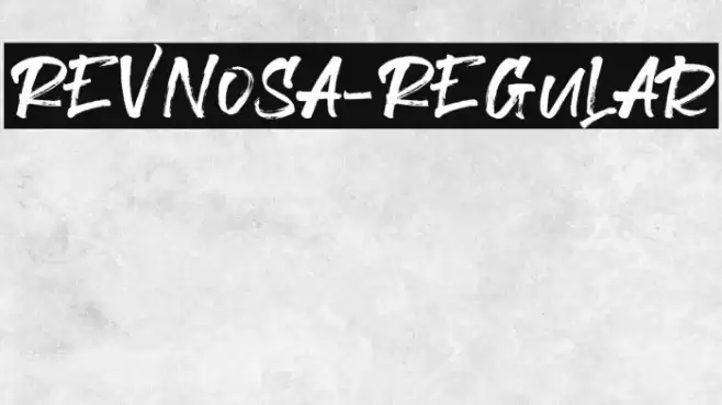 Revnosa-Regular Font examples