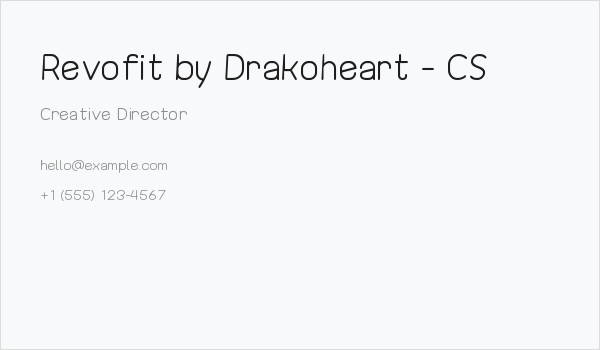 Revofit by Drakoheart - CS Business Card