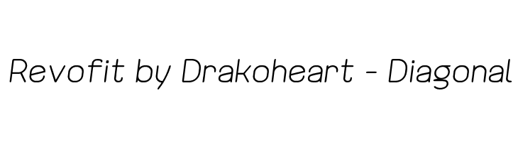 Revofit by Drakoheart - Diagonal Font