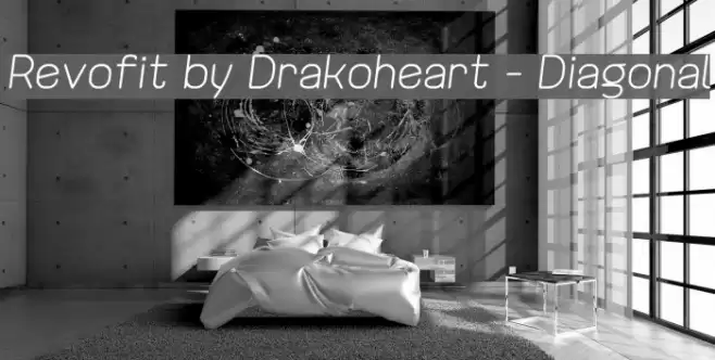Revofit by Drakoheart - Diagonal Font examples