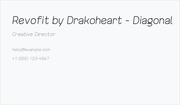 Revofit by Drakoheart - Diagonal Business Card